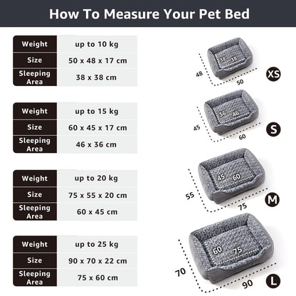 Petzeen Hundesofa aus Plüsch – Waschbar & Rutschfest Weiches Hundebett